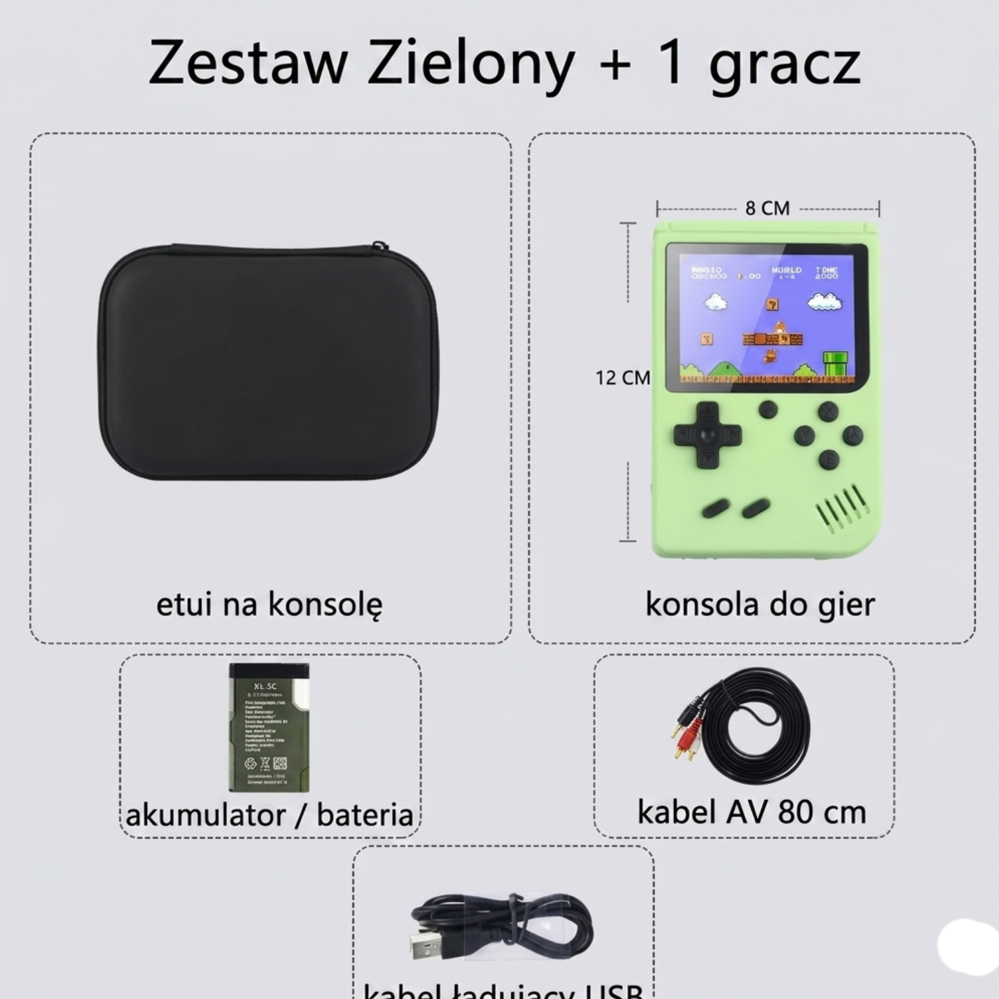 Gamefy™ – Mini Konsola z 500 Grami w Zestawie