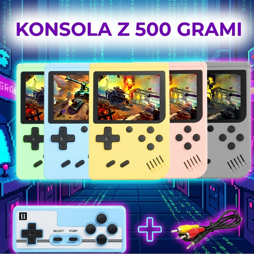 Gamefy™ – Mini Konsola z 500 Grami w Zestawie
