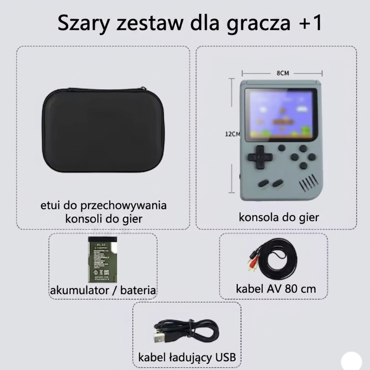 Gamefy™ – Mini Konsola z 500 Grami w Zestawie