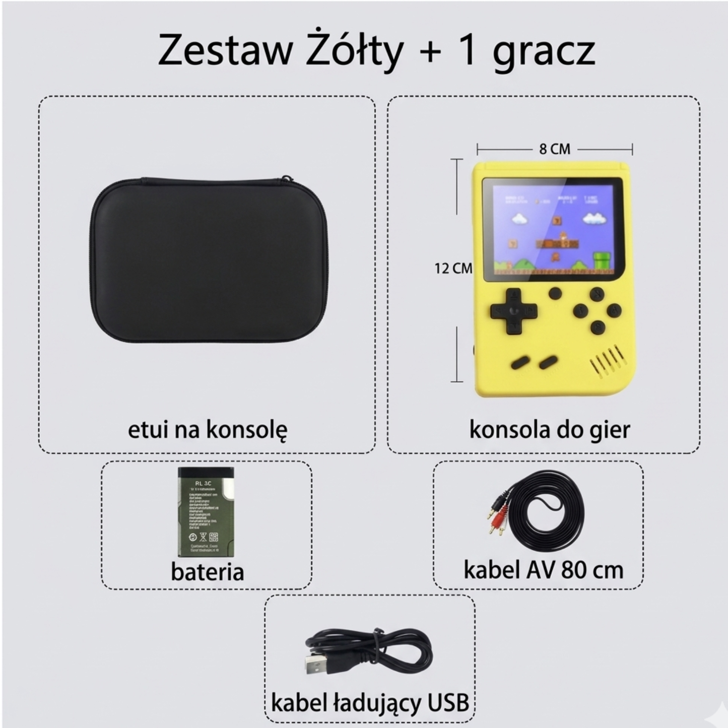 Gamefy™ – Mini Konsola z 500 Grami w Zestawie