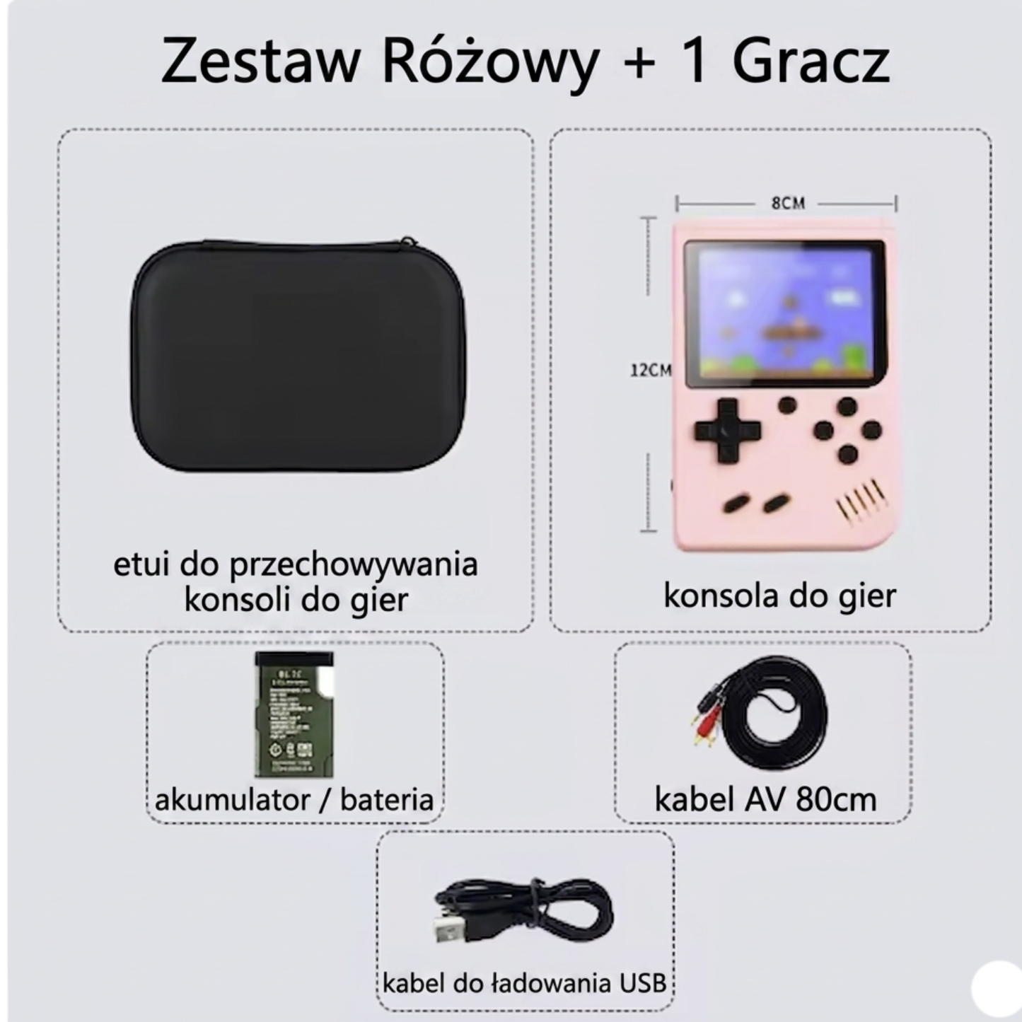 Gamefy™ – Mini Konsola z 500 Grami w Zestawie