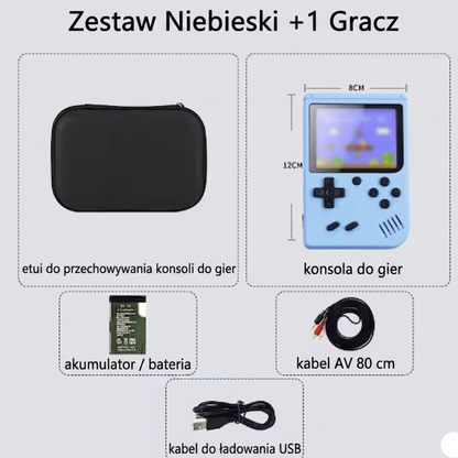 Gamefy™ – Mini Konsola z 500 Grami w Zestawie